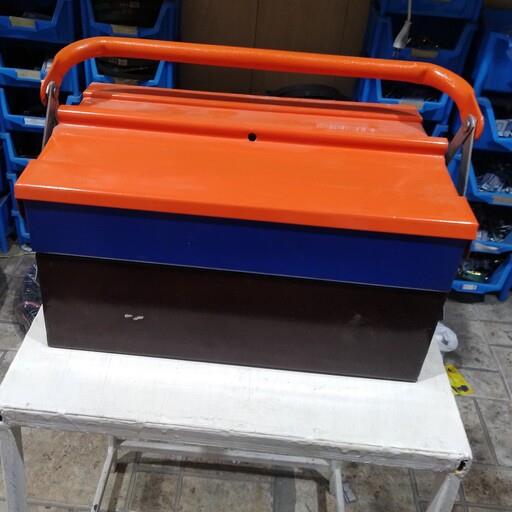 جعبه ابزار فلزی سایز30 دو طبقه  مارک ماهرخ